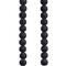 9 Pack: Jet Black Glass Round Beads, 6mm by Bead Landing™